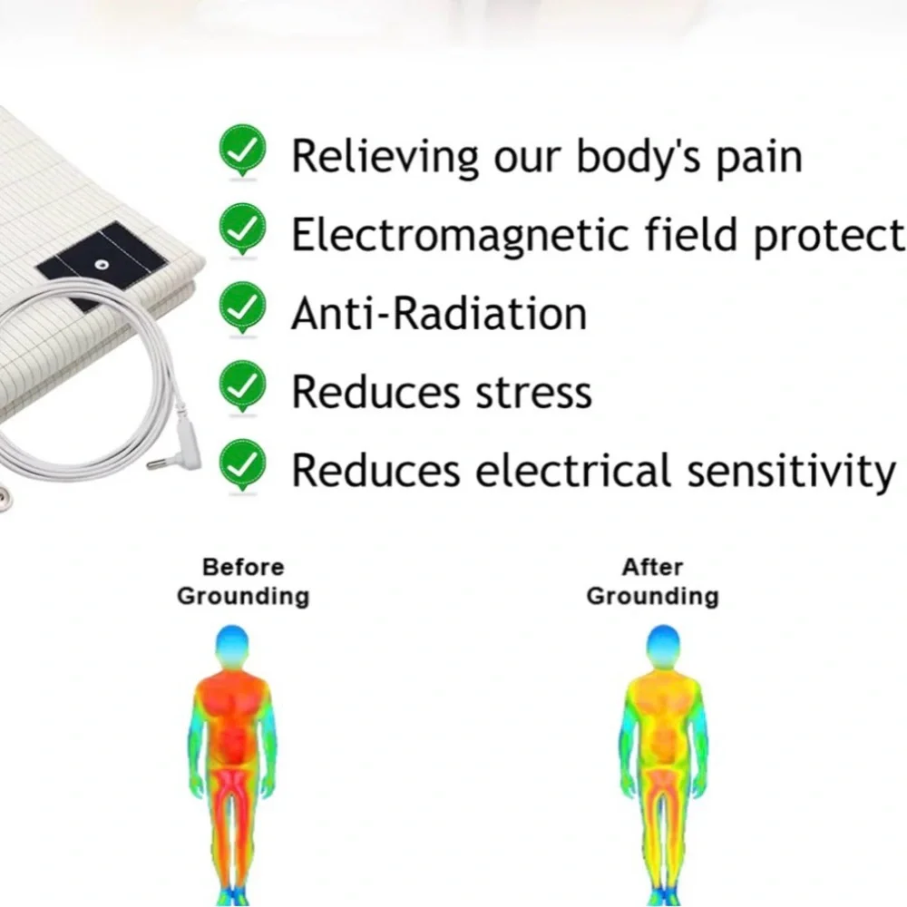 Grounding Earthing Mat 35.4” x 23.6” with Cord NWT - Picture 2 of 6